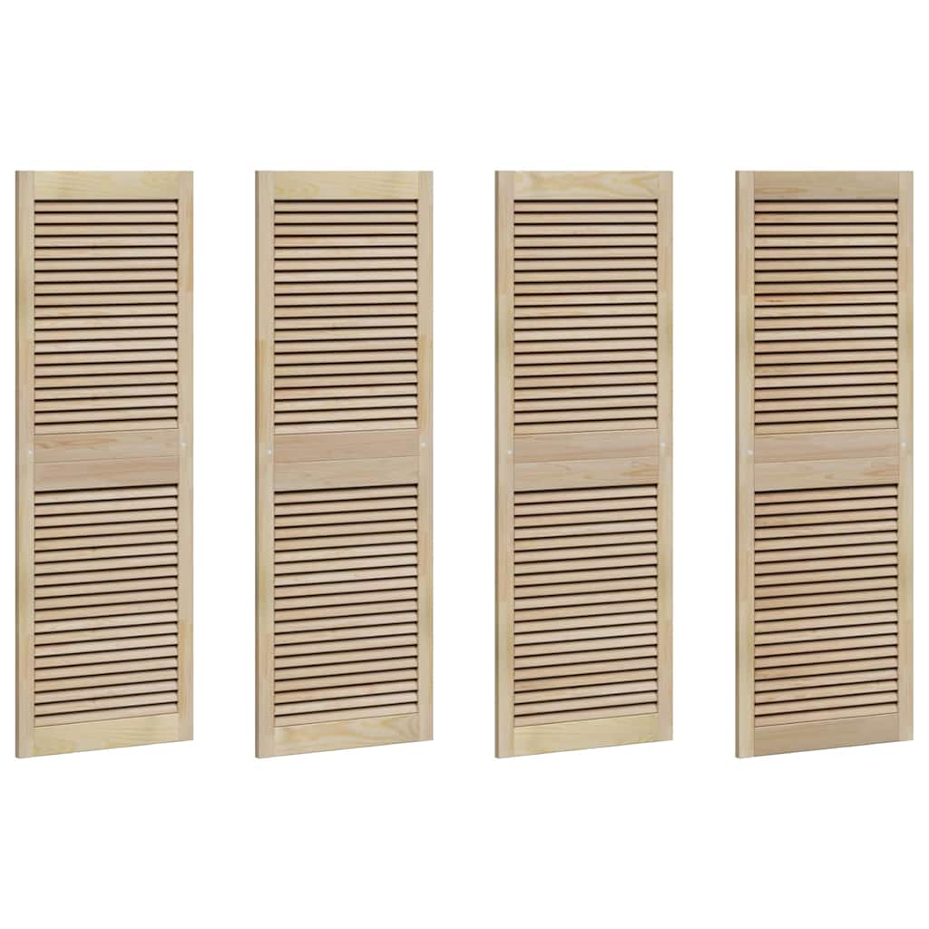 Kastdeuren 4 pcs Bruin 140.5 x 49.5 x 2.1 cm Massief grenenhout