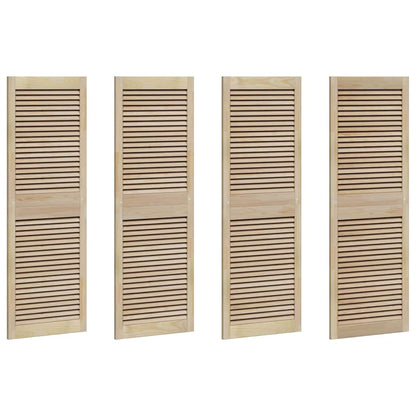 Kastdeuren 4 pcs Bruin 140.5 x 49.5 x 2.1 cm Massief grenenhout