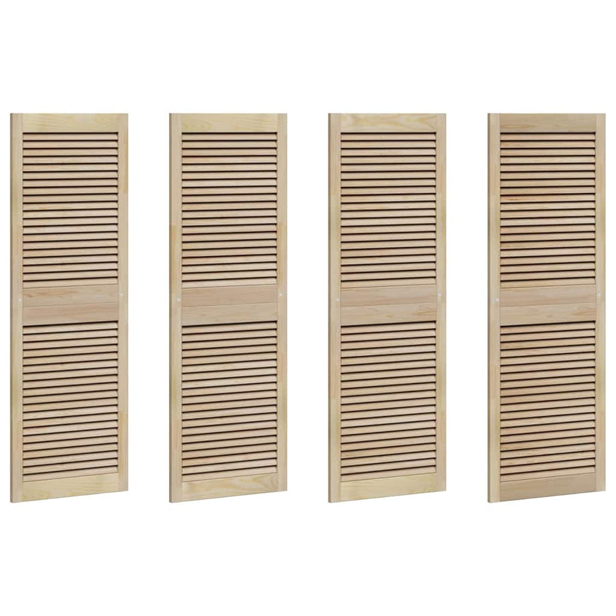 Kastdeuren 4 pcs Bruin 140.5 x 49.5 x 2.1 cm Massief grenenhout