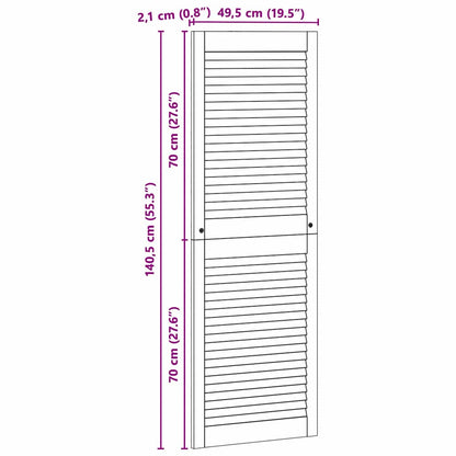 Kastdeuren 4 pcs Bruin 140.5 x 49.5 x 2.1 cm Massief grenenhout