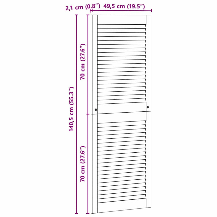 Kastdeuren 4 pcs Bruin 140.5 x 49.5 x 2.1 cm Massief grenenhout