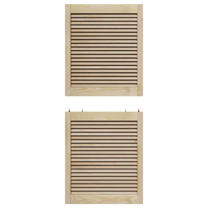 Kastdeuren 4 pcs Bruin 140.5 x 59.5 x 2.1 cm Massief grenenhout