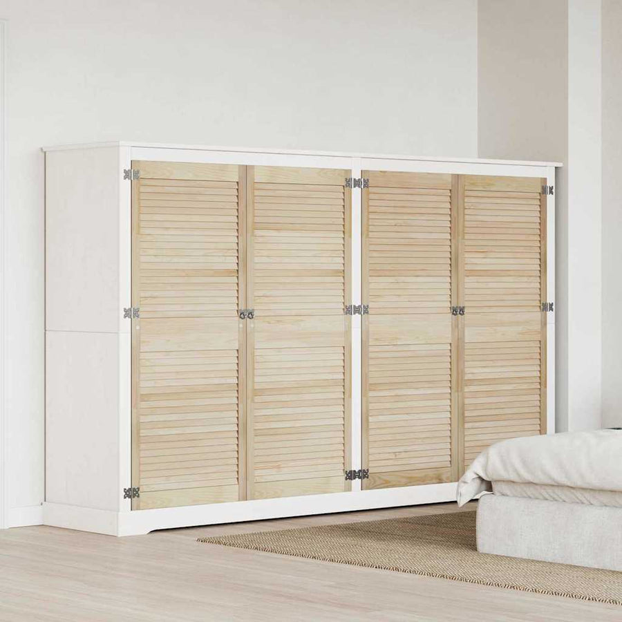 Kastdeuren 4 pcs Bruin 140.5 x 59.5 x 2.1 cm Massief grenenhout