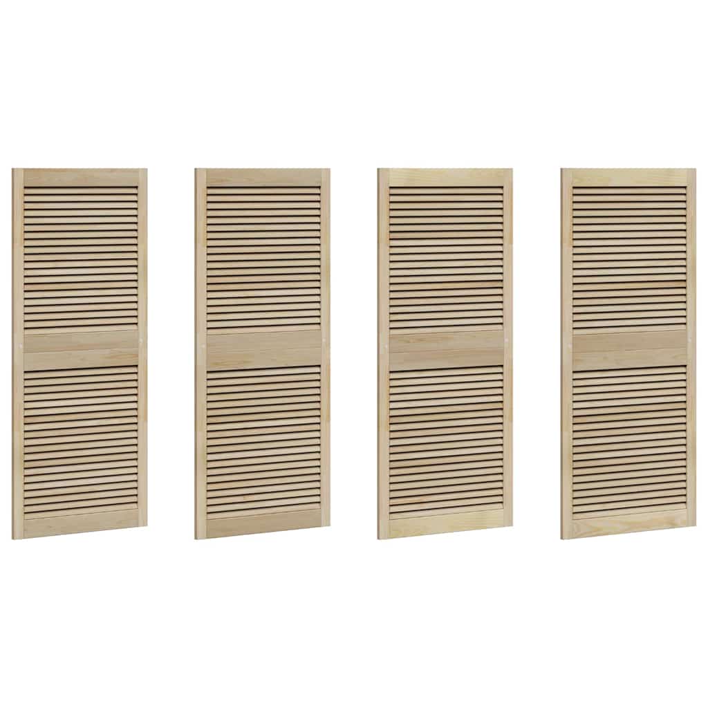 Kastdeuren 4 pcs Bruin 140.5 x 59.5 x 2.1 cm Massief grenenhout