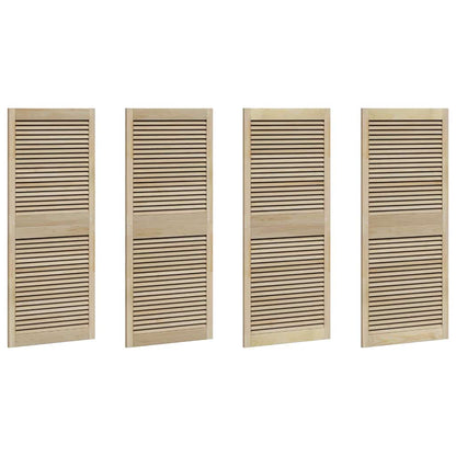 Kastdeuren 4 pcs Bruin 140.5 x 59.5 x 2.1 cm Massief grenenhout