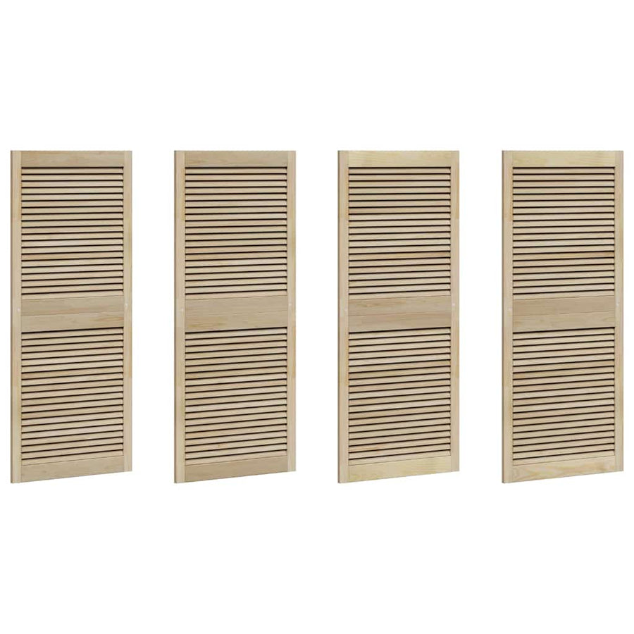 Kastdeuren 4 pcs Bruin 140.5 x 59.5 x 2.1 cm Massief grenenhout