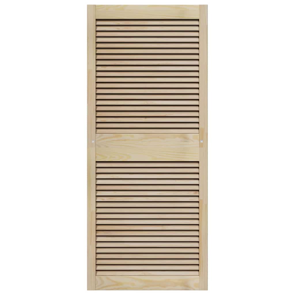 Kastdeuren 4 pcs Bruin 140.5 x 59.5 x 2.1 cm Massief grenenhout