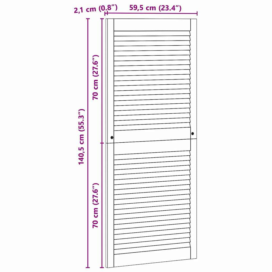 Kastdeuren 4 pcs Bruin 140.5 x 59.5 x 2.1 cm Massief grenenhout