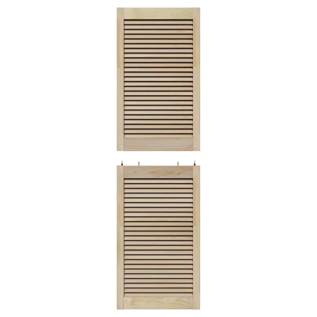 Kastdeuren 4 pcs Bruin 170 x 49.5 x 2.1 cm Massief grenenhout