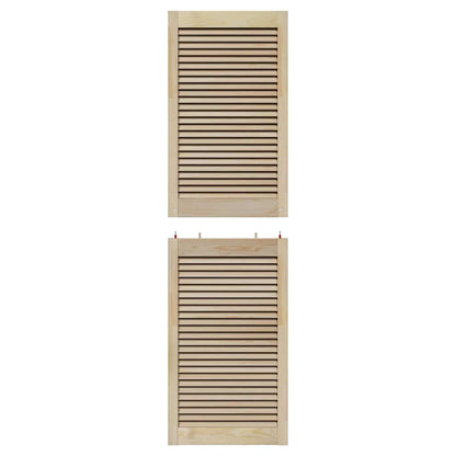 Kastdeuren 4 pcs Bruin 170 x 49.5 x 2.1 cm Massief grenenhout