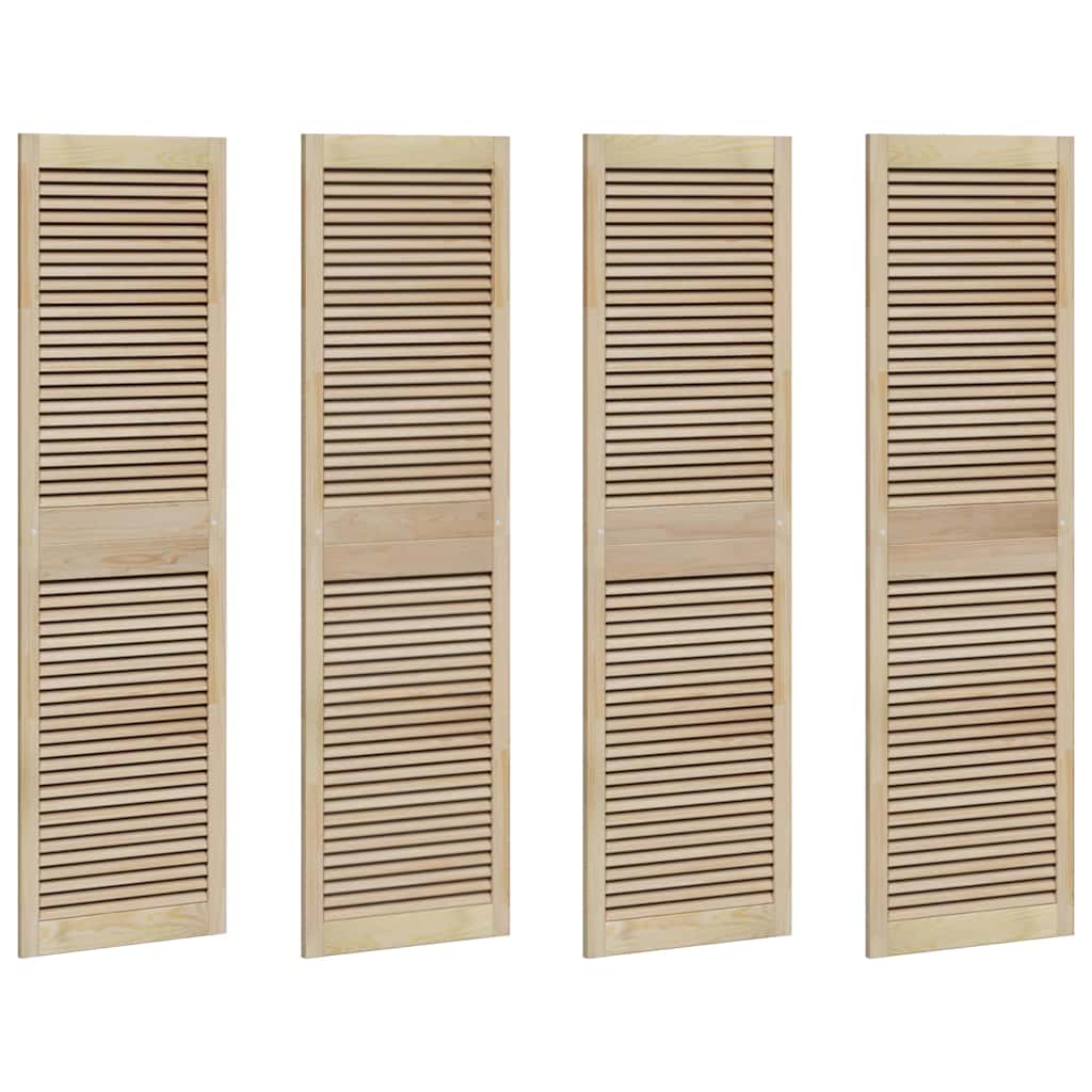 Kastdeuren 4 pcs Bruin 170 x 49.5 x 2.1 cm Massief grenenhout