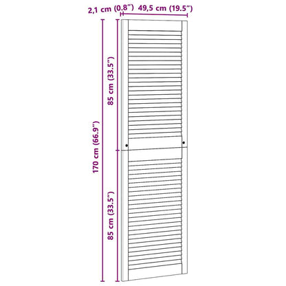 Kastdeuren 4 pcs Bruin 170 x 49.5 x 2.1 cm Massief grenenhout
