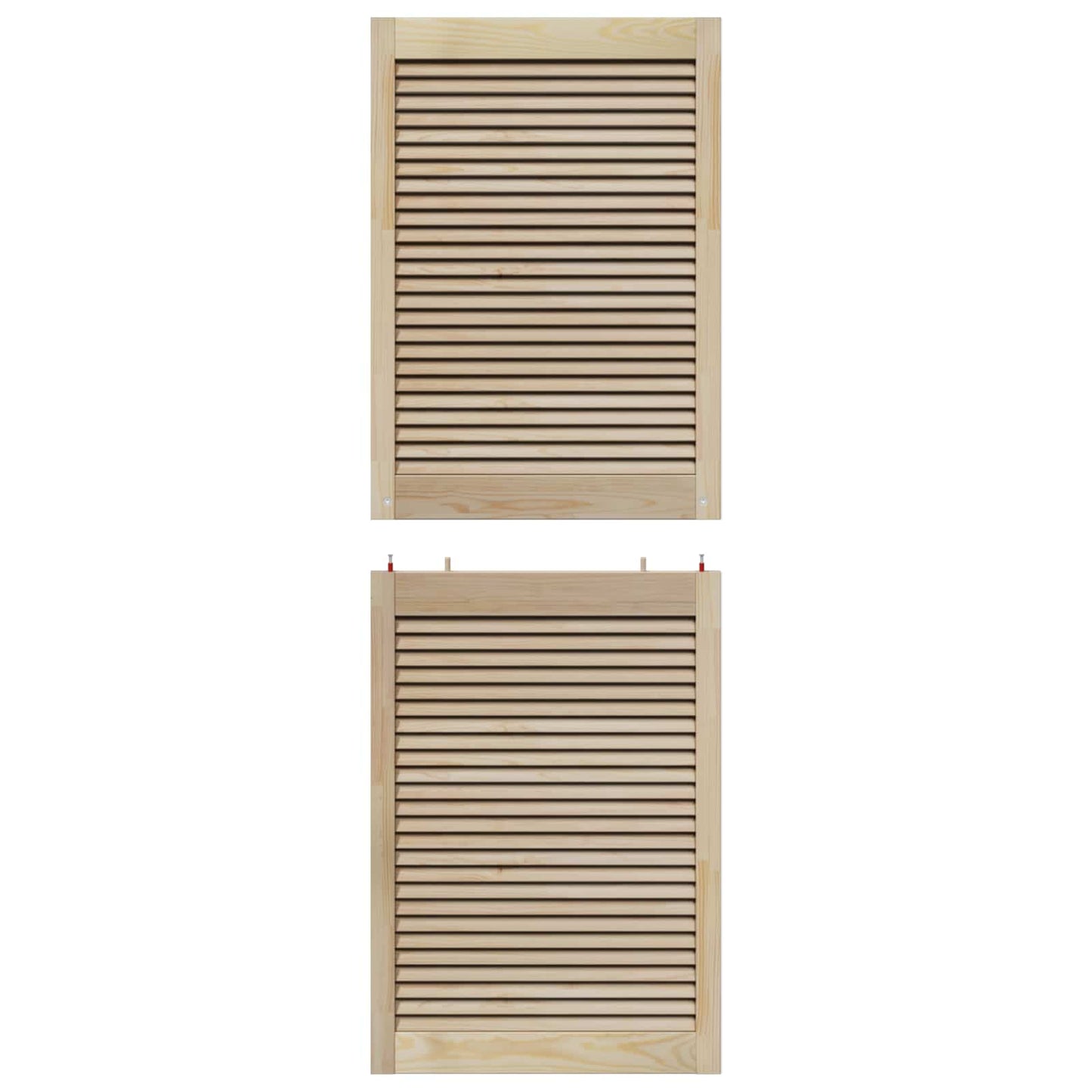 Kastdeur 4 pcs Naturel 170 x 2,1 x 59,5 cm Massief grenenhout