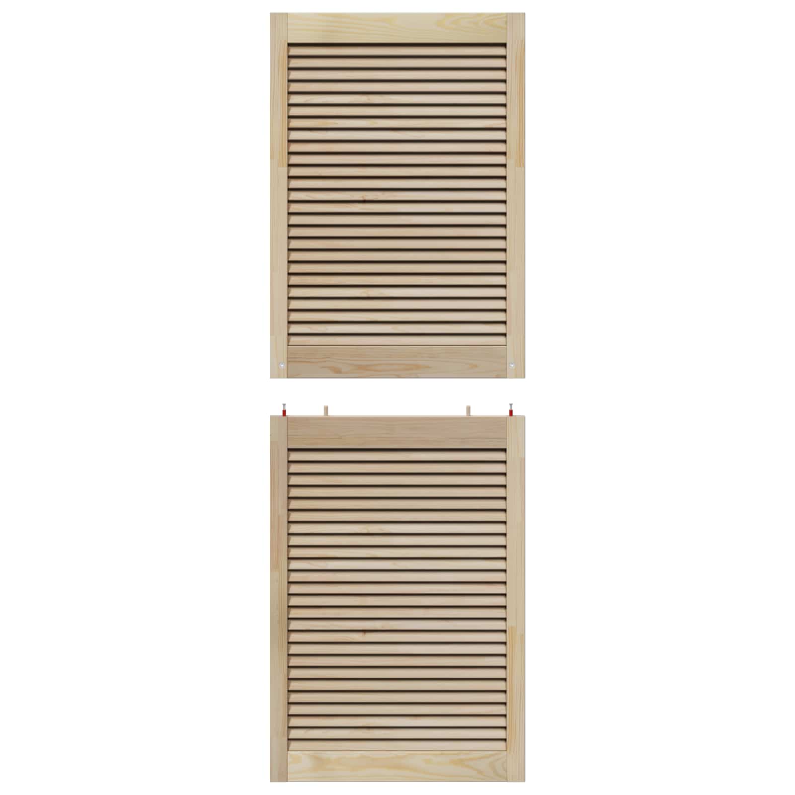 Kastdeur 4 pcs Naturel 170 x 2,1 x 59,5 cm Massief grenenhout