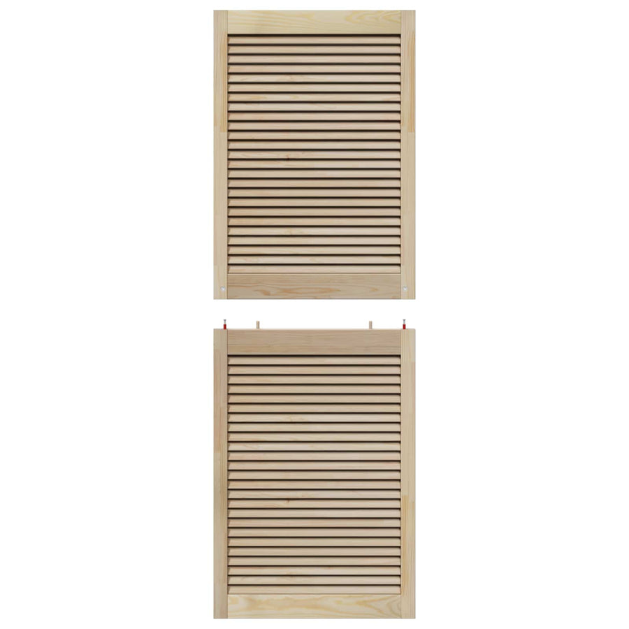 Kastdeur 4 pcs Naturel 170 x 2,1 x 59,5 cm Massief grenenhout