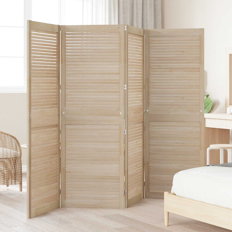 Kastdeur 4 pcs Naturel 170 x 2,1 x 59,5 cm Massief grenenhout