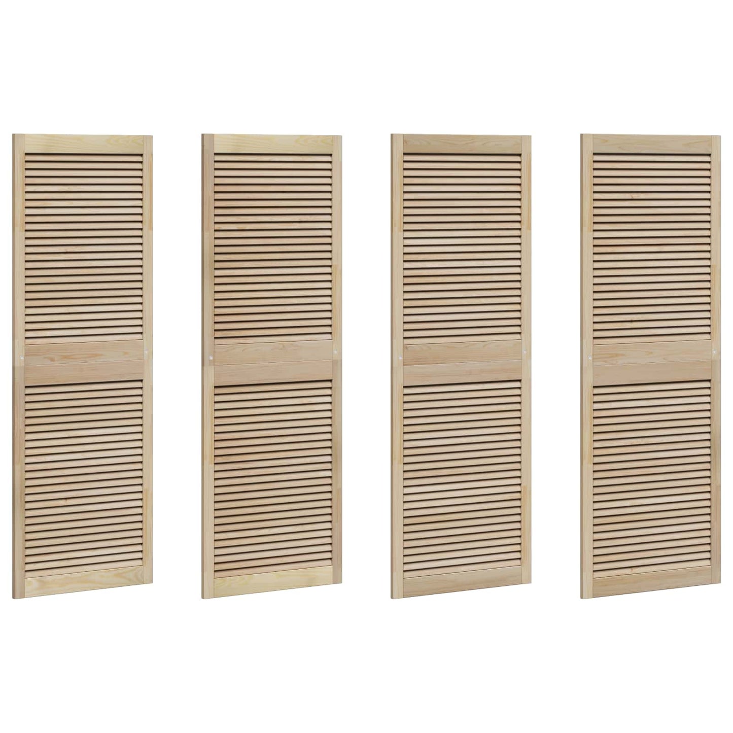 Kastdeur 4 pcs Naturel 170 x 2,1 x 59,5 cm Massief grenenhout