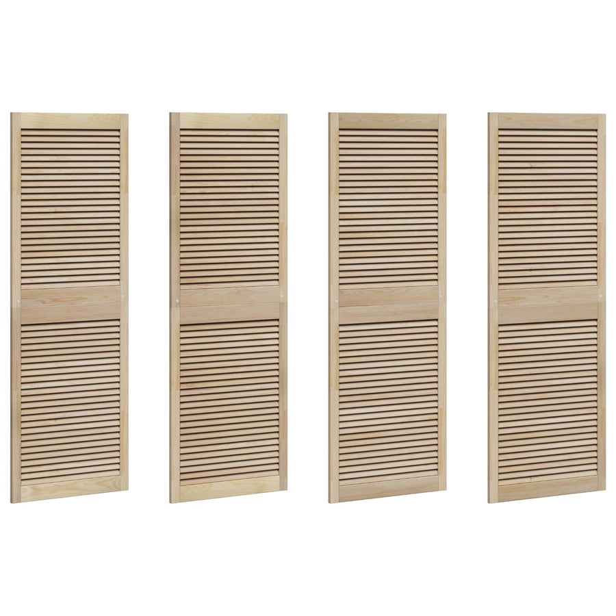 Kastdeur 4 pcs Naturel 170 x 2,1 x 59,5 cm Massief grenenhout