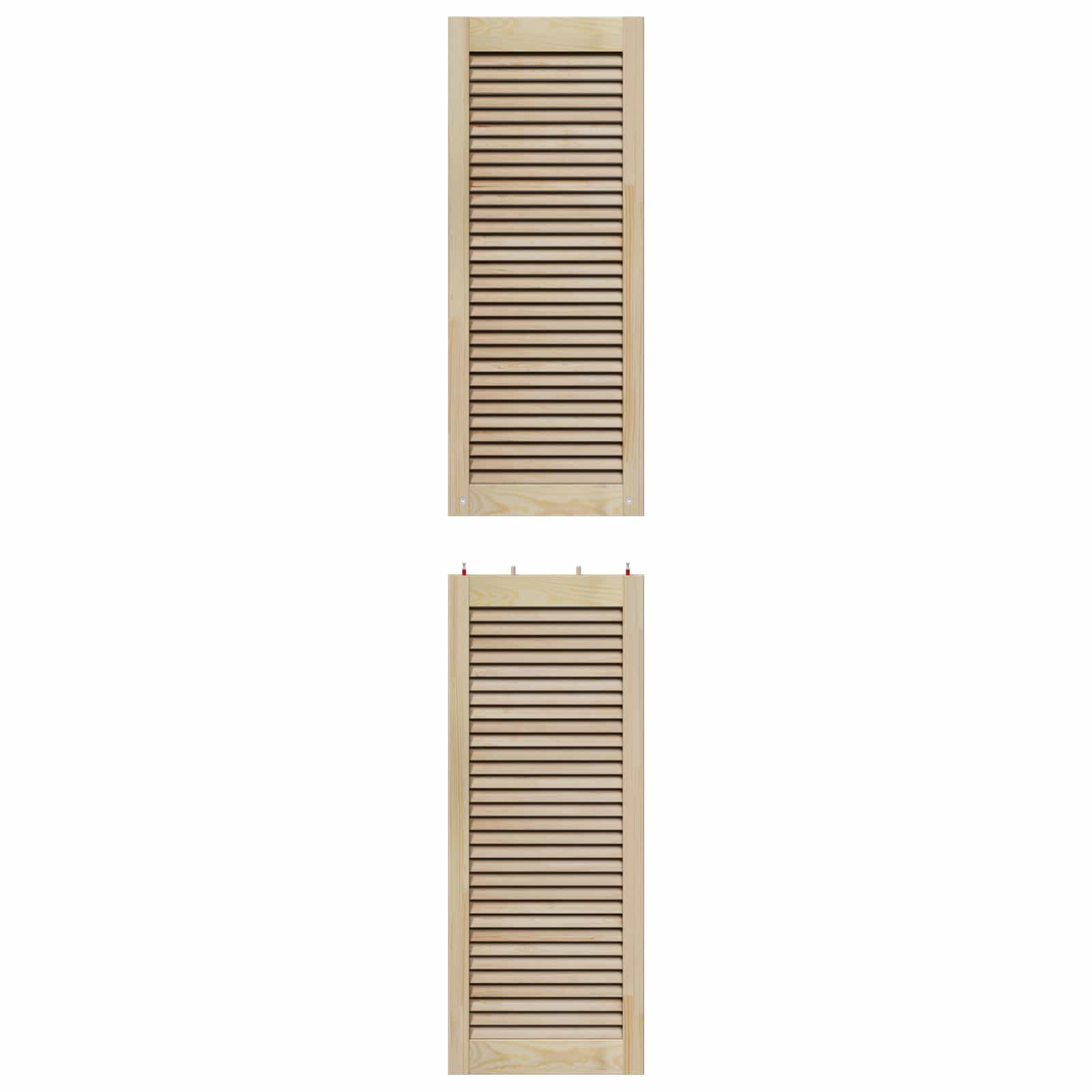 Kastdeur 4 pcs Naturel 201 x 2,1 x 39,5 cm Massief grenenhout