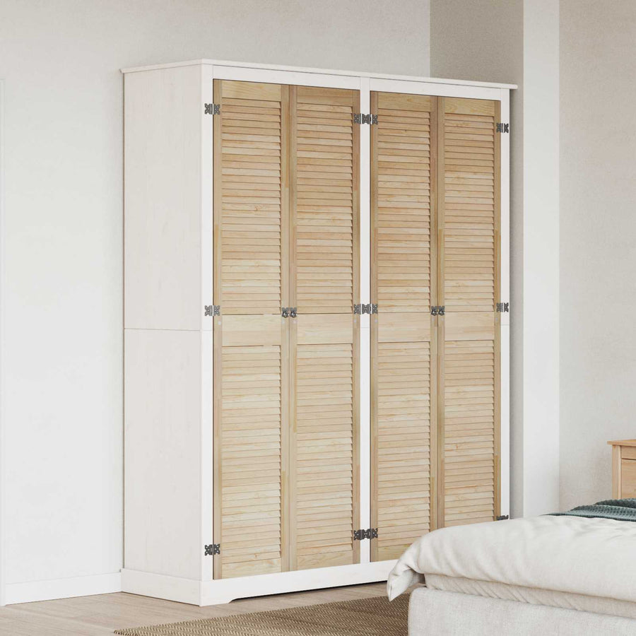 Kastdeur 4 pcs Naturel 201 x 2,1 x 39,5 cm Massief grenenhout