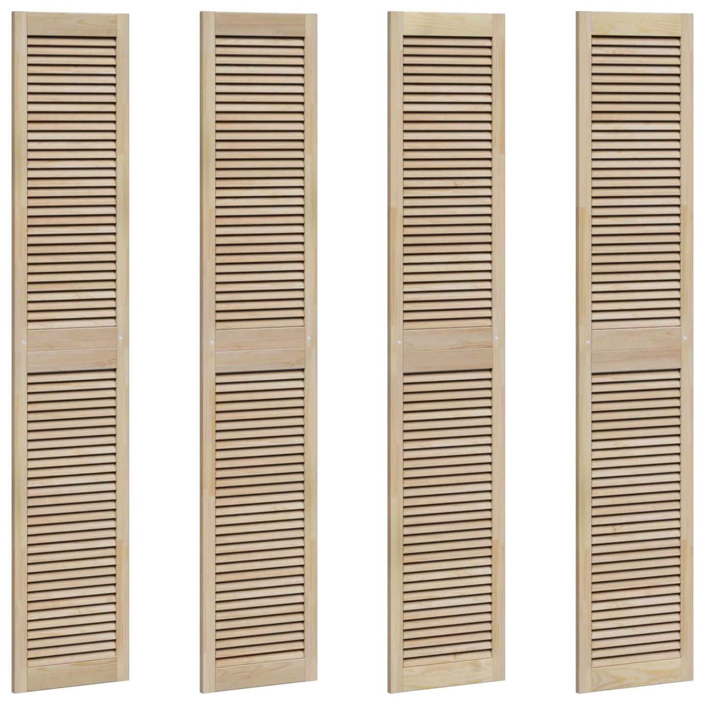 Kastdeur 4 pcs Naturel 201 x 2,1 x 39,5 cm Massief grenenhout