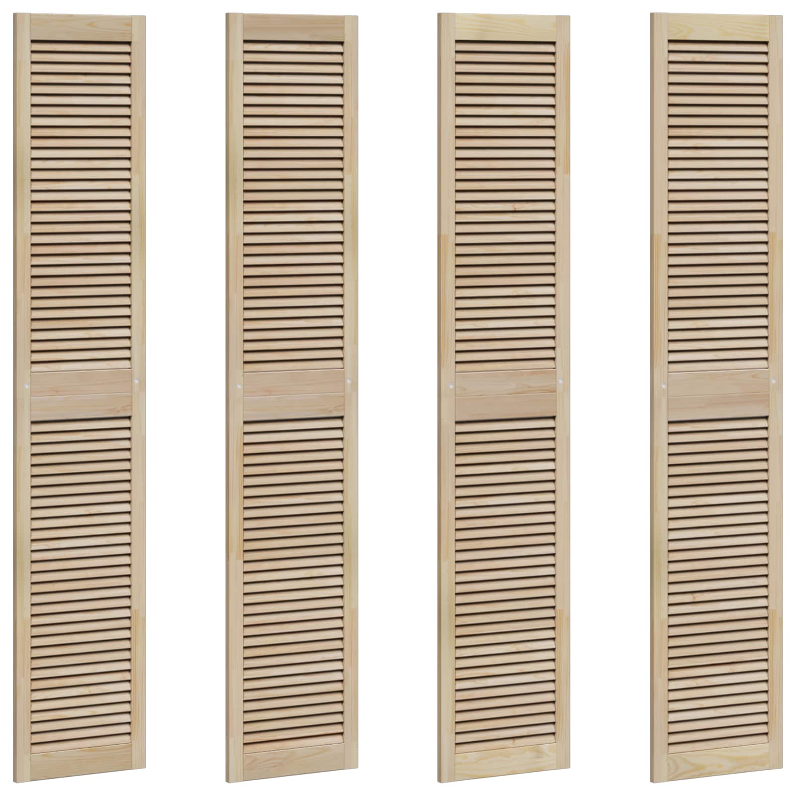 Kastdeur 4 pcs Naturel 201 x 2,1 x 39,5 cm Massief grenenhout