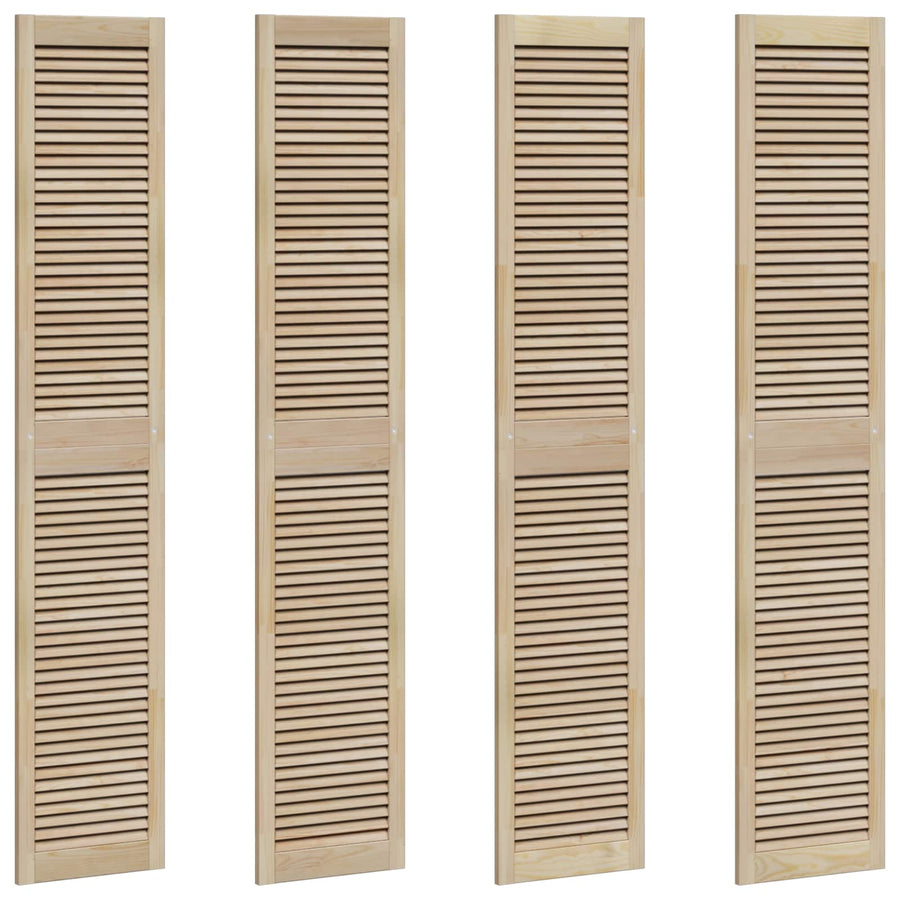Kastdeur 4 pcs Naturel 201 x 2,1 x 39,5 cm Massief grenenhout