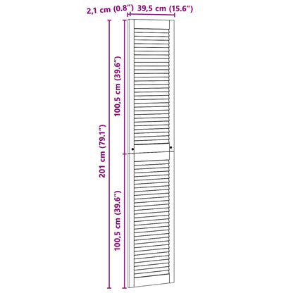 Kastdeur 4 pcs Naturel 201 x 2,1 x 39,5 cm Massief grenenhout