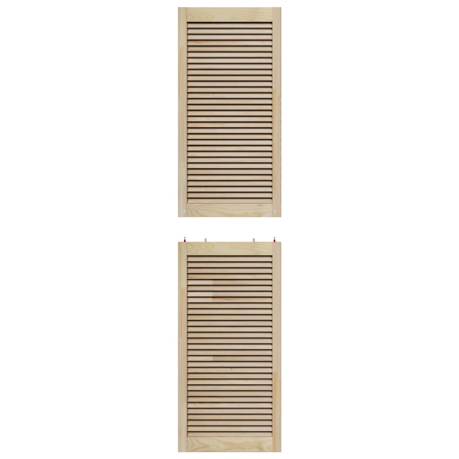 Kastdeur 4 pcs Naturel 201 x 2,1 x 49,5 cm Massief grenenhout