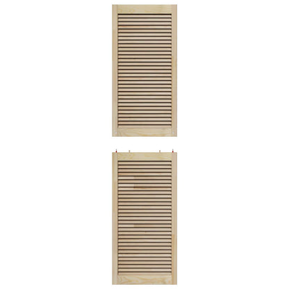 Kastdeur 4 pcs Naturel 201 x 2,1 x 49,5 cm Massief grenenhout