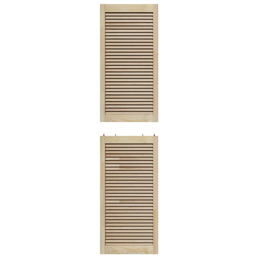 Kastdeur 4 pcs Naturel 201 x 2,1 x 49,5 cm Massief grenenhout