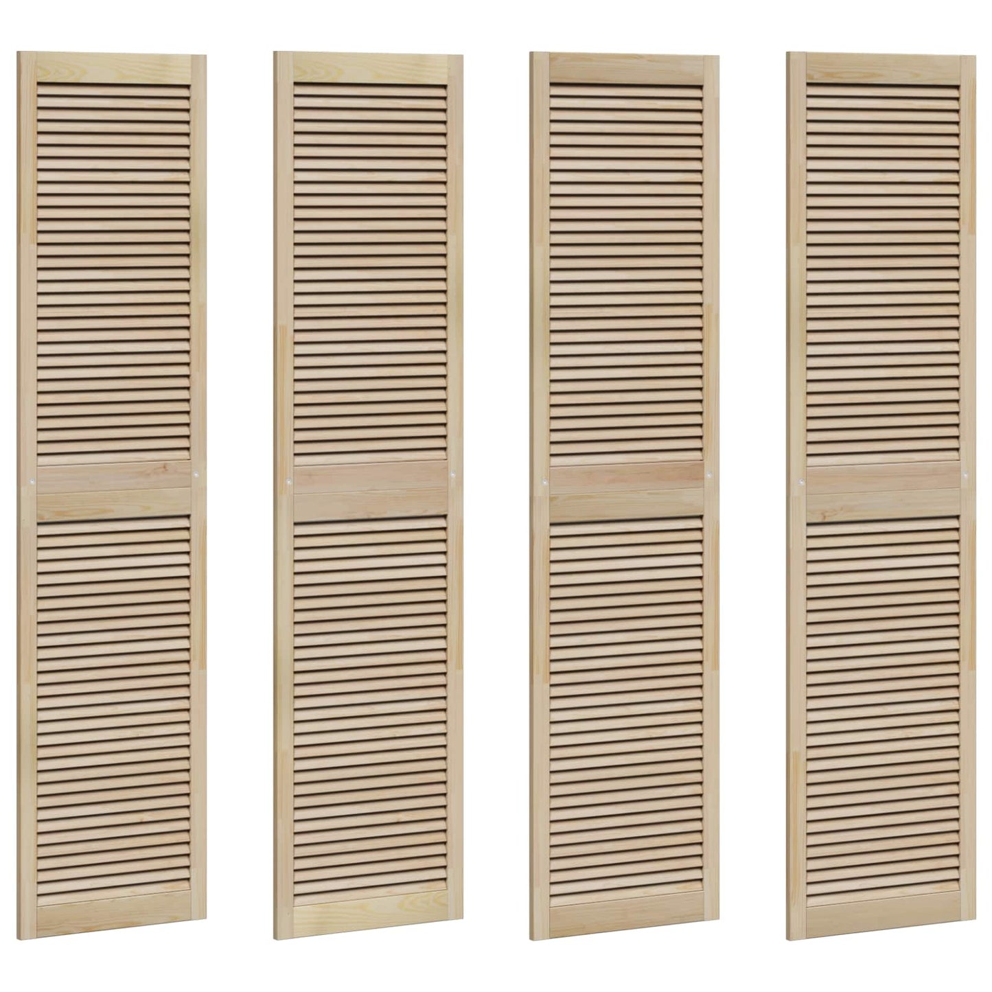 Kastdeur 4 pcs Naturel 201 x 2,1 x 49,5 cm Massief grenenhout