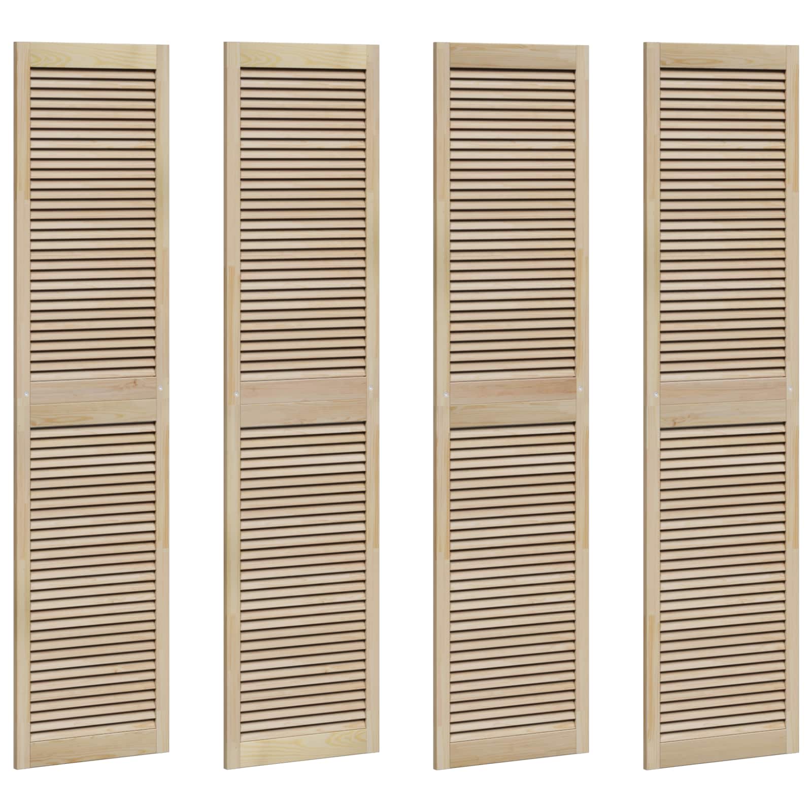 Kastdeur 4 pcs Naturel 201 x 2,1 x 49,5 cm Massief grenenhout