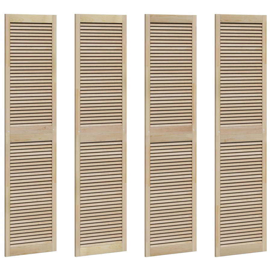 Kastdeur 4 pcs Naturel 201 x 2,1 x 49,5 cm Massief grenenhout