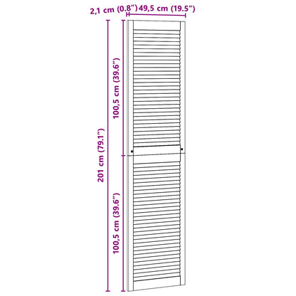 Kastdeur 4 pcs Naturel 201 x 2,1 x 49,5 cm Massief grenenhout