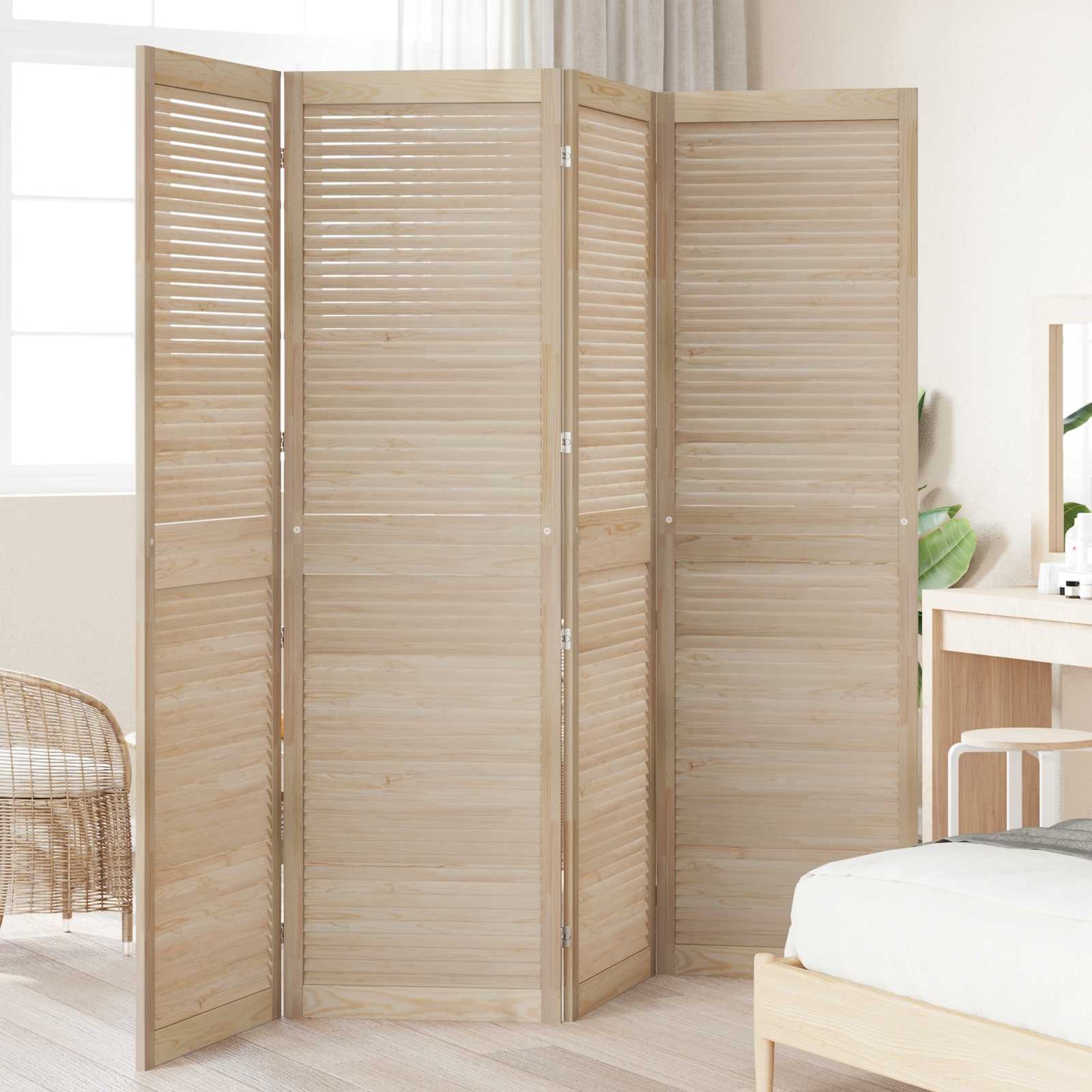 Kastdeur 4 Pcs 201 X 2,1 X 59,5 Cm Massief Grenenhout Naturel 4