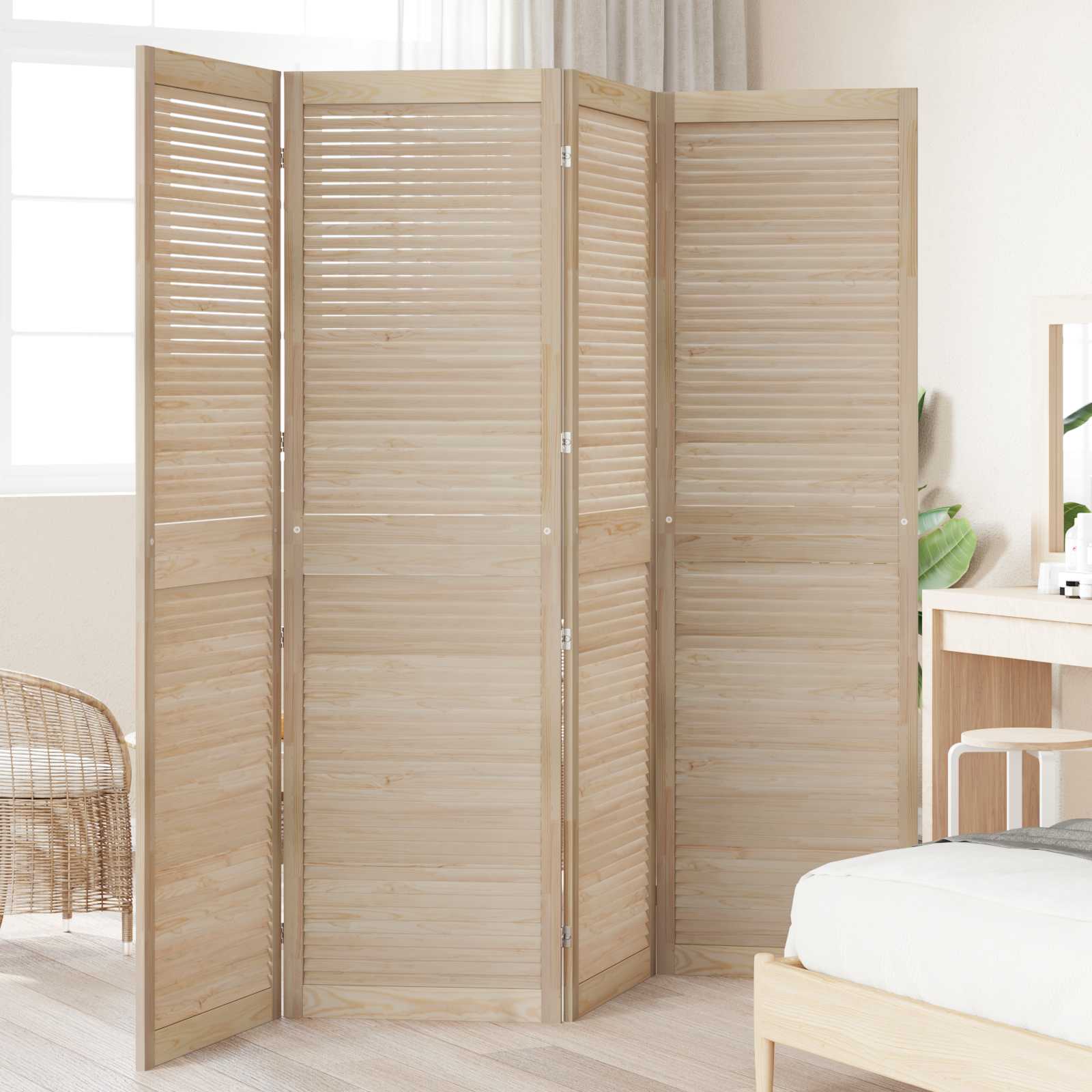 Kastdeur 4 Pcs 201 X 2,1 X 59,5 Cm Massief Grenenhout Naturel 4