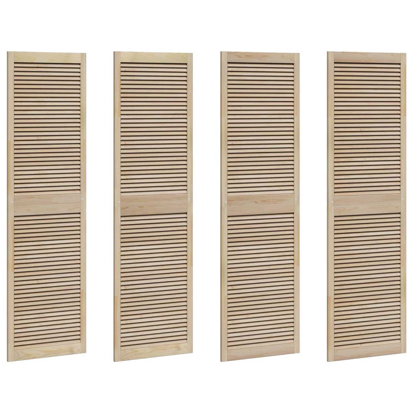 Kastdeur 4 Pcs 201 X 2,1 X 59,5 Cm Massief Grenenhout Naturel 4