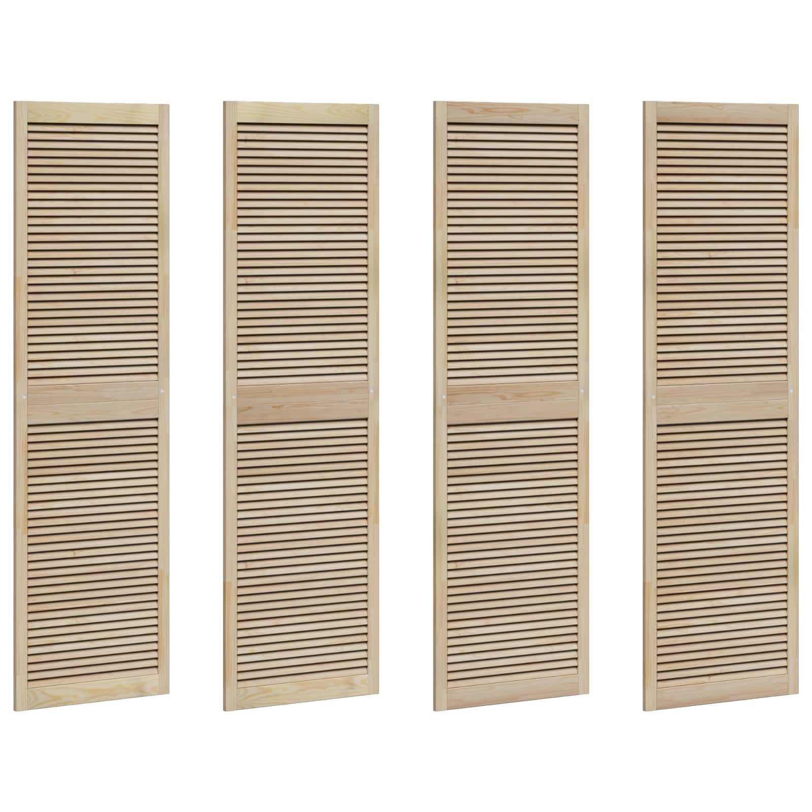 Kastdeur 4 Pcs 201 X 2,1 X 59,5 Cm Massief Grenenhout Naturel 4