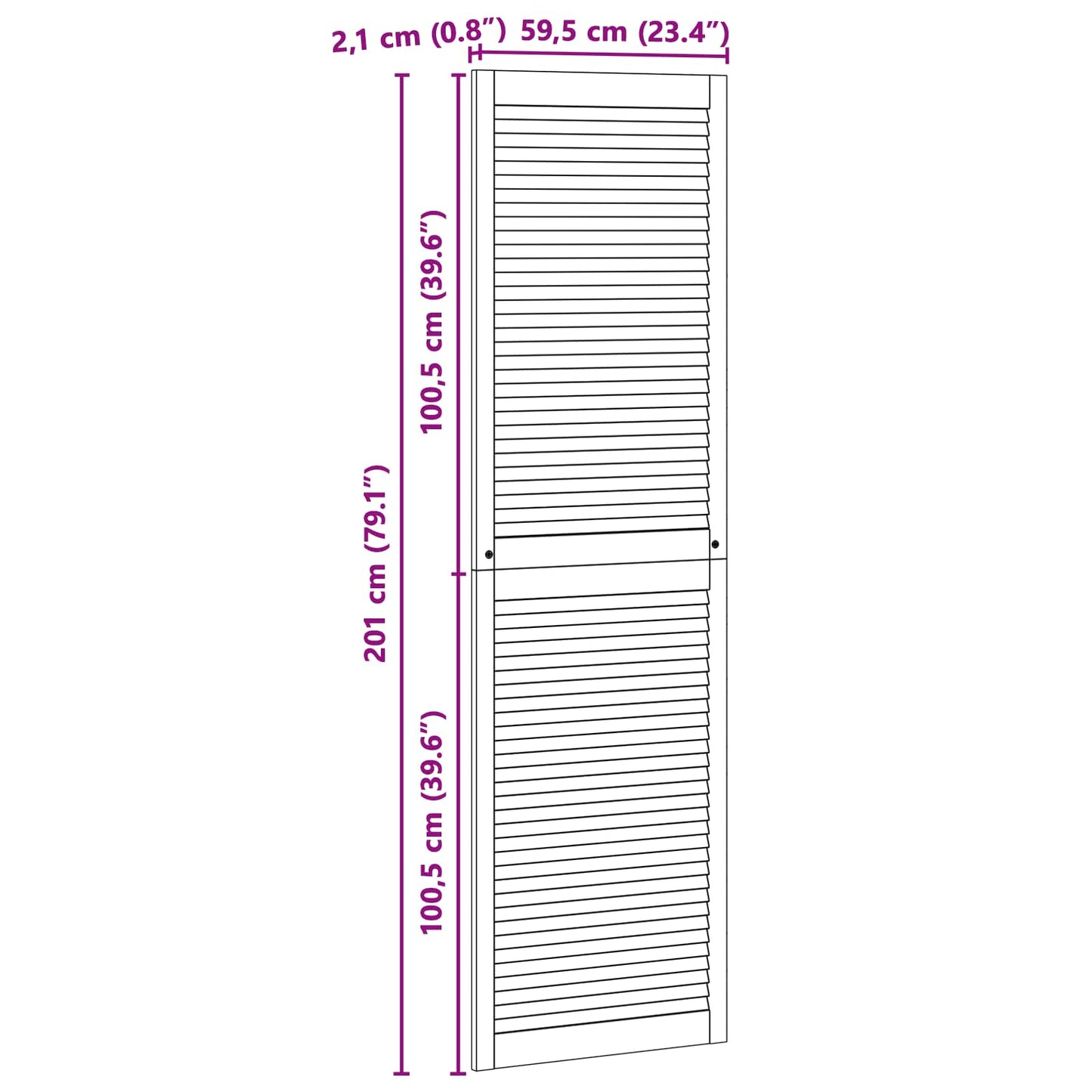 Kastdeur 4 Pcs 201 X 2,1 X 59,5 Cm Massief Grenenhout Naturel 4