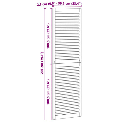 Kastdeur 4 Pcs 201 X 2,1 X 59,5 Cm Massief Grenenhout Naturel 4