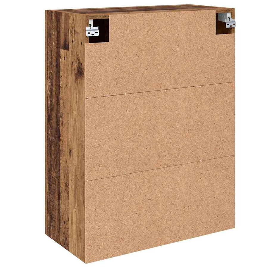Wandkast 2 pcs Oudhout 69,5 x 34 x 90 cm Bewerkt hout