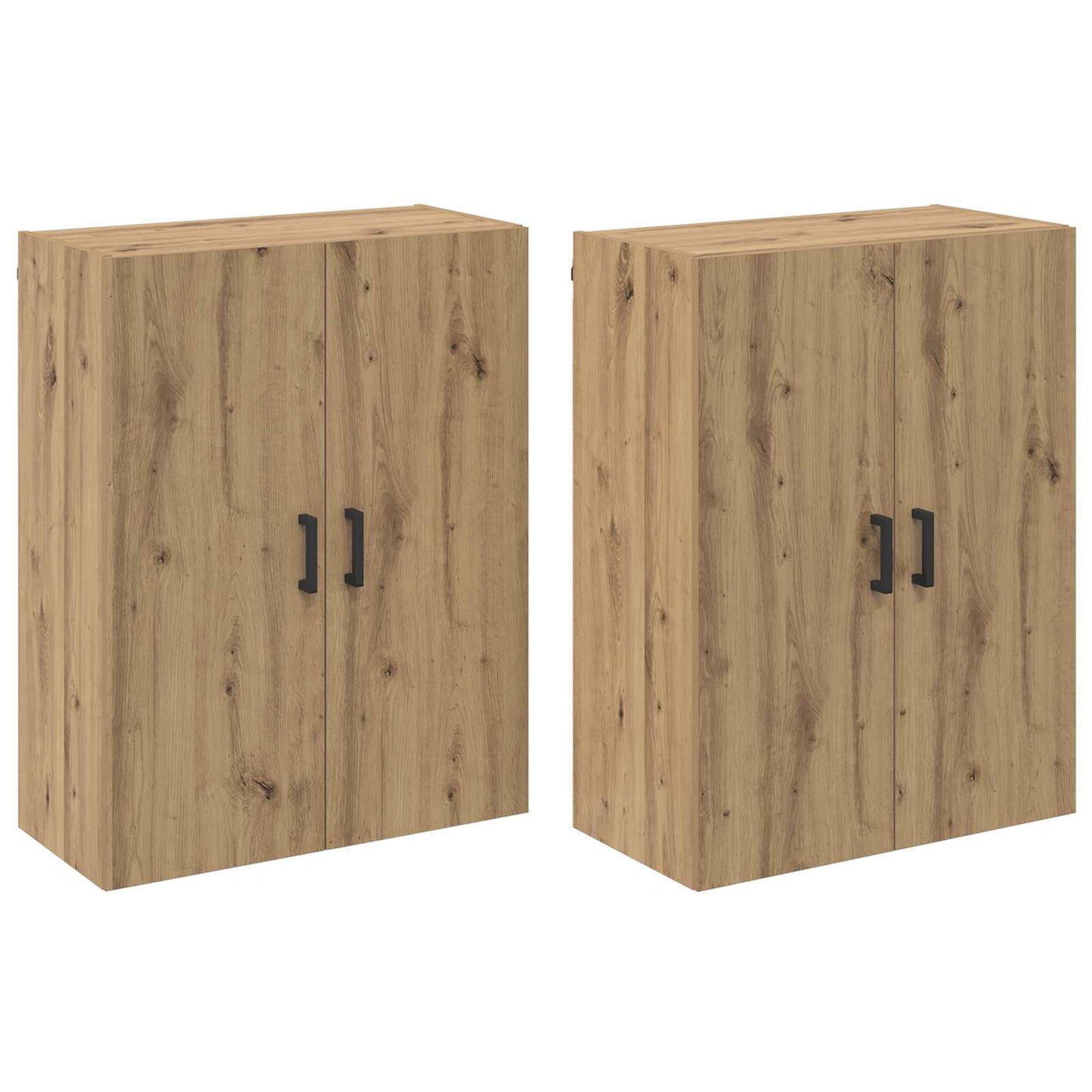 Wandkast 2 pcs Artisan Eiken 69,5 x 34 x 90 cm Bewerkt hout