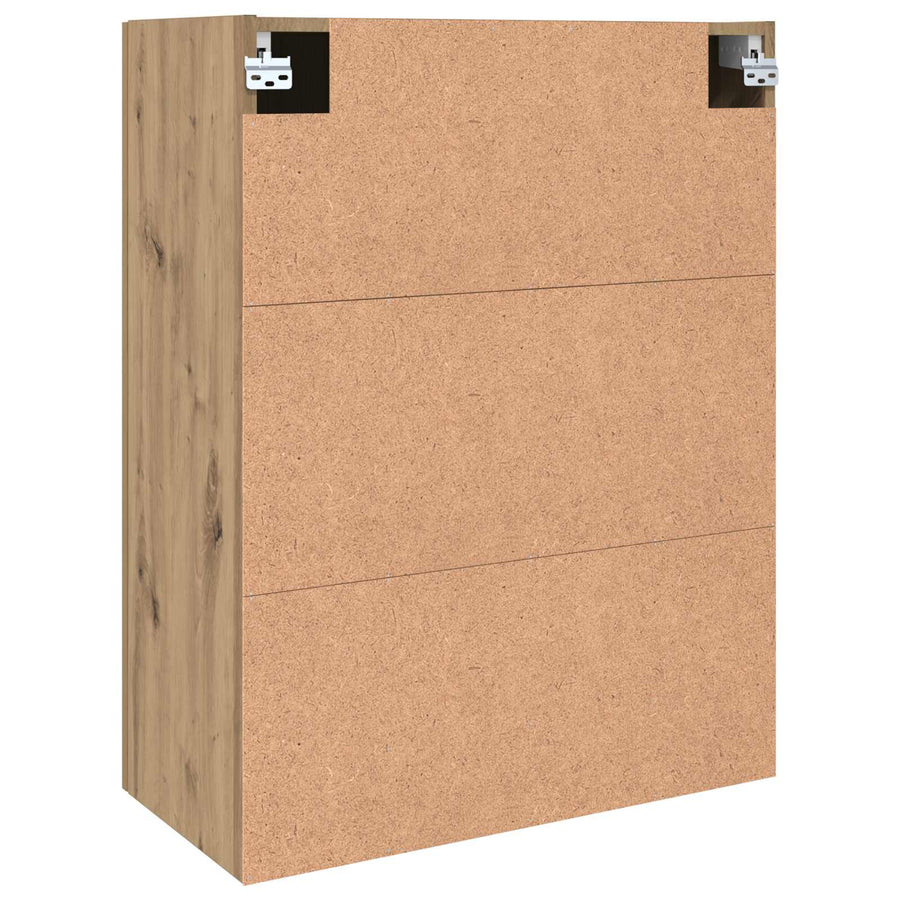 Wandkast 2 pcs Artisan Eiken 69,5 x 34 x 90 cm Bewerkt hout