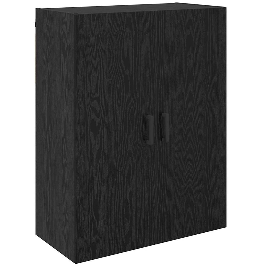 Wandkast 2 pcs Zwart Eiken 69,5 x 34 x 90 cm Bewerkt hout
