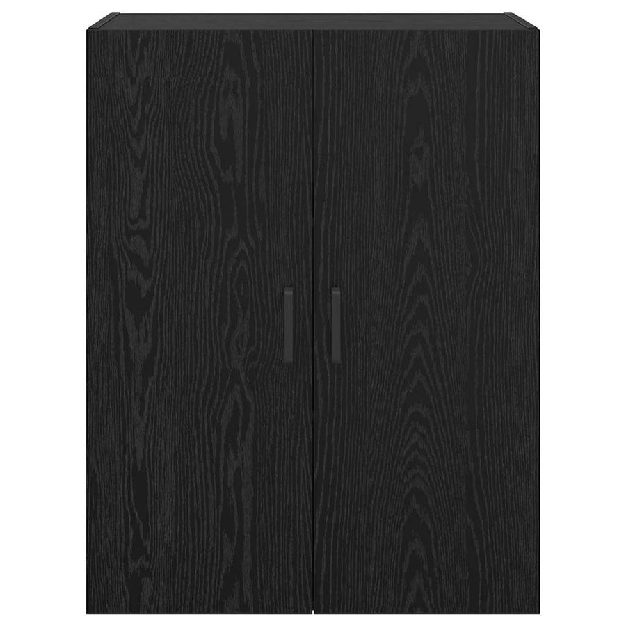Wandkast 2 pcs Zwart Eiken 69,5 x 34 x 90 cm Bewerkt hout