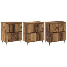Opbergkast 3 pcs Oudhout 60 x 35 x 70 cm