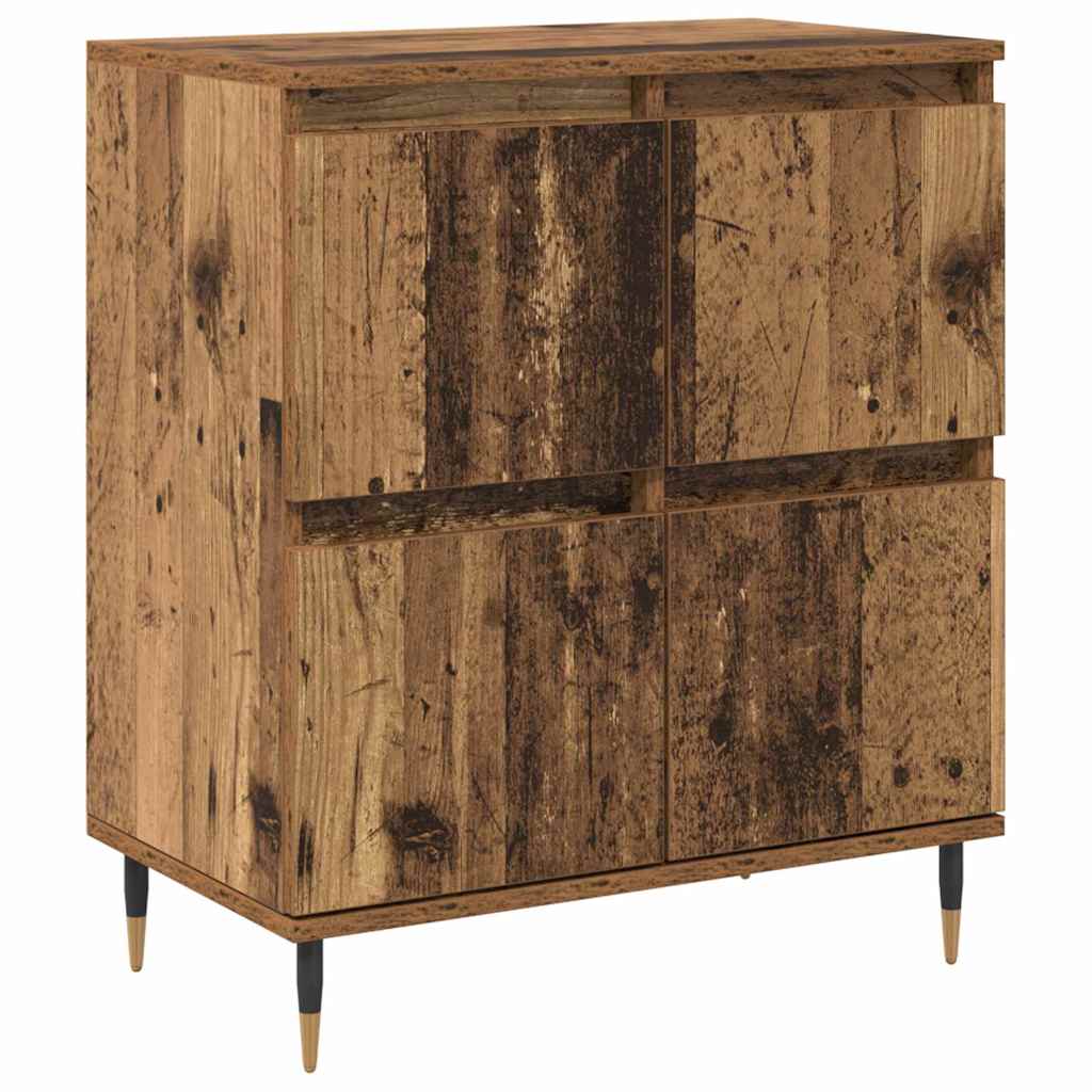 Opbergkast 3 pcs Oudhout 60 x 35 x 70 cm