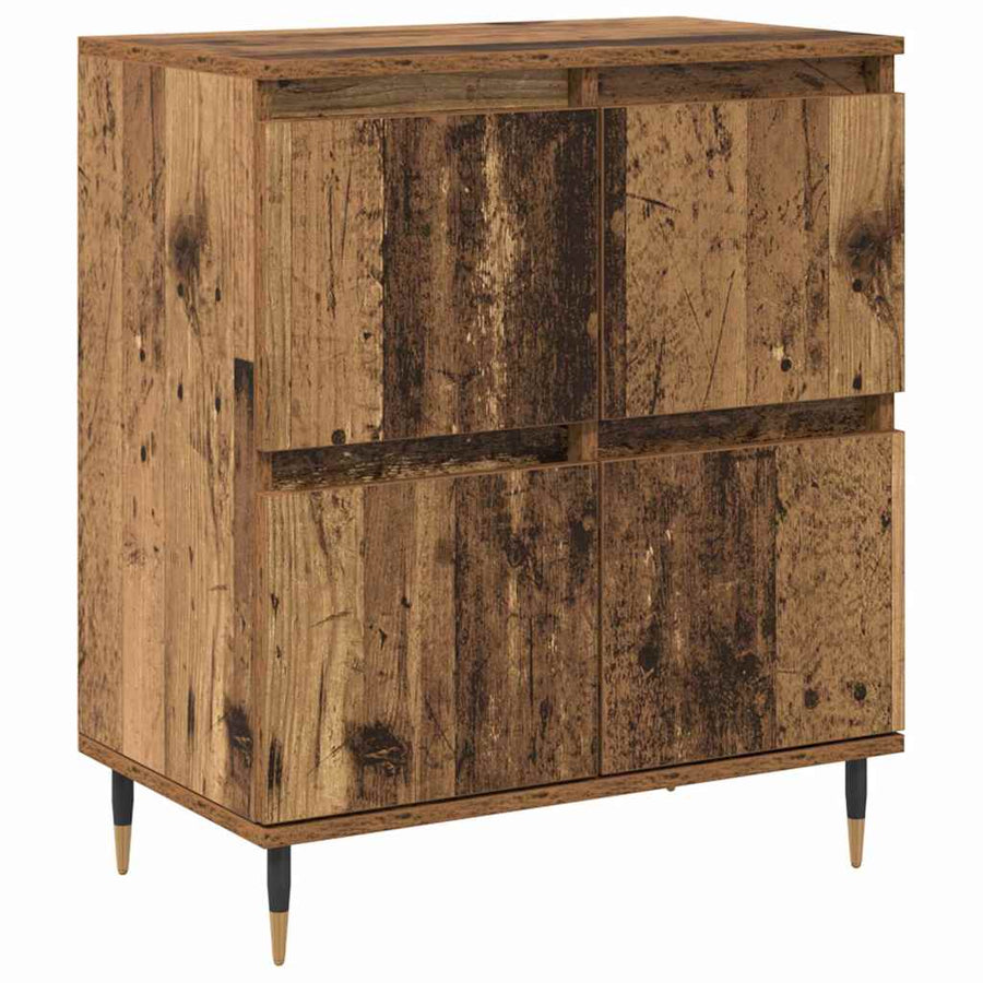 Opbergkast 3 pcs Oudhout 60 x 35 x 70 cm
