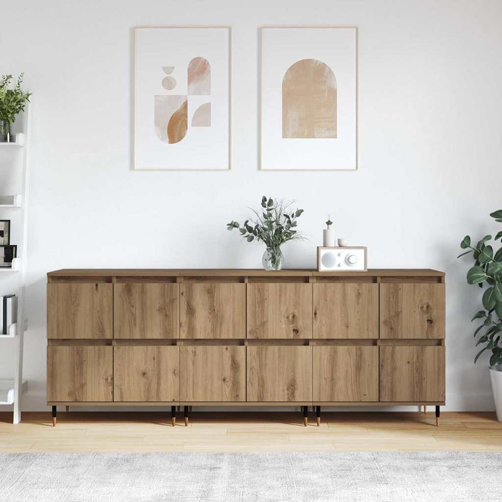 Opbergkast 3 pcs Artisan Eiken 60 x 35 x 70 cm